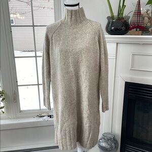 Cozy Cream Turtleneck Sweater Dress